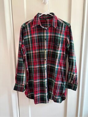Lauren Ralph Lauren -Plaid Embroidered Shirt